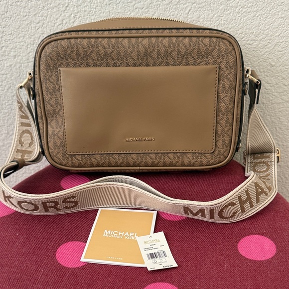 Michael Kors Other - Michael Kors Maeve LG EW Pocket Crossbody MK Logo Husk Wide Strap NWT